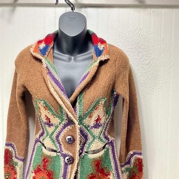 ANTHROPOLOGIE SPARROW 100% Lambswool Cardigan Sweater - Picture 2 of 5